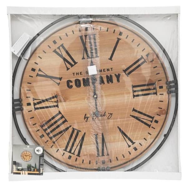 Klocka "Colonial" metall &amp; trä D58 cm - Brun - Atmosphera inredningsarkitekt