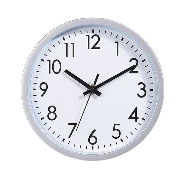 Väggklocka - BigBuy Home - Metall - Ø 20 cm - Vit/ svart/ silver - Modern skandinavisk stil