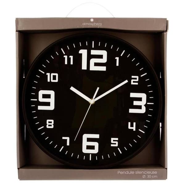 Black Clock "Silence" D30 - Svart - Atmosphera inredningsarkitekt