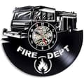 Miniatyrbild 1 av 2: Firefighters Väggklocka - MUARE - Rund - Brandmanspresenter - Mute Vinyl - Väggdekoration