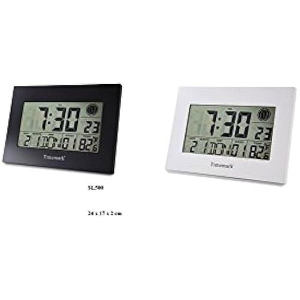 Digital väggklocka - KOOLTECH - TIMEMARK SL-500 - Svart - Batterier ingår - Väggdekoration