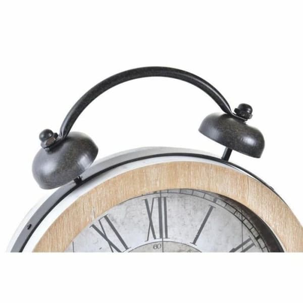 Thyann Bordsklocka Natural MDF Vitjärn (25,8 x 8 x 32 cm) (2 enheter)