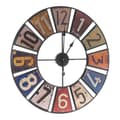 Miniatyrbild 1 av 2: Väggklocka - LANA DECO - Retro Flerfärgad - Metall - 60 cm - Inomhus