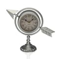 Miniatyrbild 1 av 2: bordsklocka versa silver helmetallpil (23 x 16 x 8 cm)