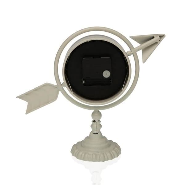 bordsklocka versa vit helmetallpil (23 x 16 x 8 cm)