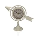 Miniatyrbild 1 av 2: bordsklocka versa vit helmetallpil (23 x 16 x 8 cm)