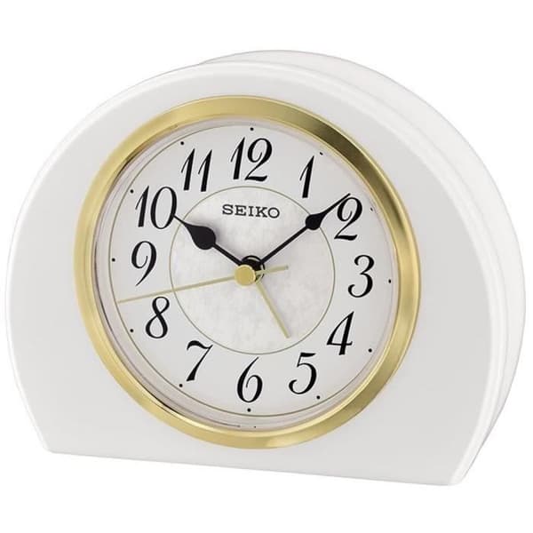 Väckarklocka - SEIKO KLOCKOR - QXE054W - Klassisk - Vit - Analog - Kvarts