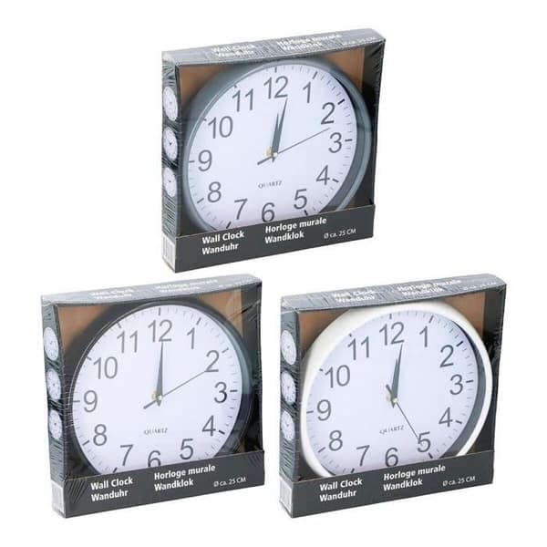 Väggklocka - Stockissimo - 25x3 cm - Metall - Modern design - Inomhus