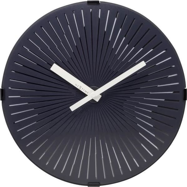 Väggklocka - NeXtime - Motion Star - Ø 30 cm - Plast - Vit