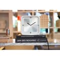 Miniatyrbild 3 av 4: NeXtime - Bordsklocka - 20 x 20 x 6 cm - Trä - Vit - 'Square Alarm'