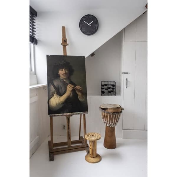 Väggklocka - NeXtime - Motion Star Röd - Ø 30 cm - Plast - Nutida design