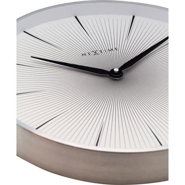 Väggklocka - NeXtime - 2 sekunder - Ø 40 cm - Metall - Vit