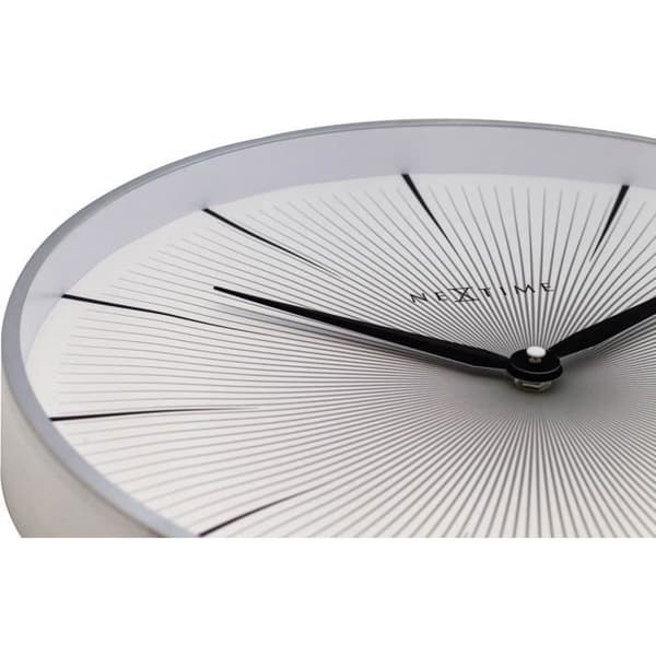Väggklocka - NeXtime - 2 sekunder - Ø 40 cm - Metall - Vit