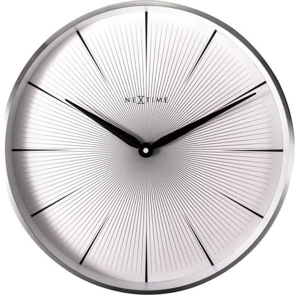Väggklocka - NeXtime - 2 sekunder - Ø 40 cm - Metall - Vit