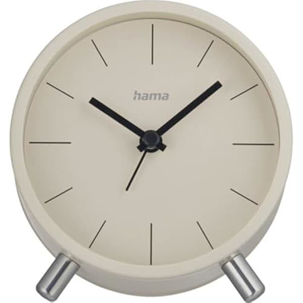 Väckerklocka - HAMA - Flores - Analogisk - Tyst - Grå/Beige