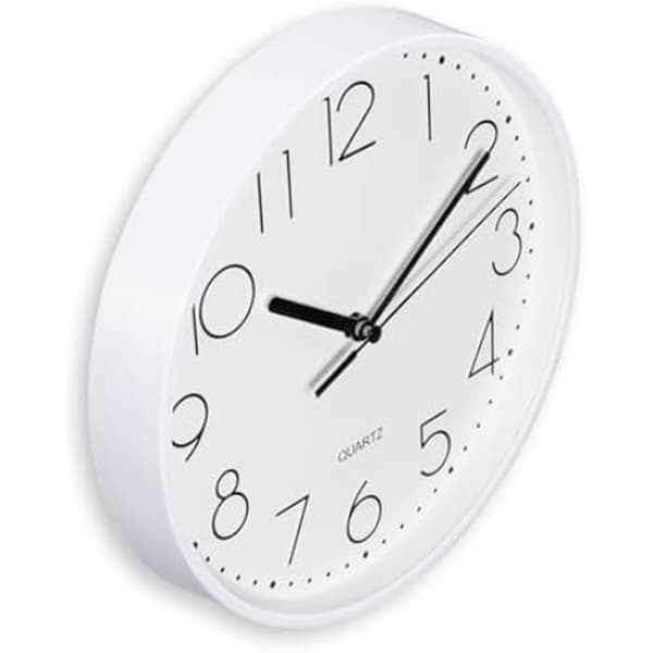 Väggklocka - HAMA - Salina - Tyst - Ø 22 cm - Stora siffror - Modern design