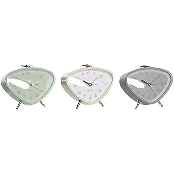 Väckarklocka - DKD Home Decor - Standard - Vit - PVC och metall - 11,5 x 4 x 10 cm