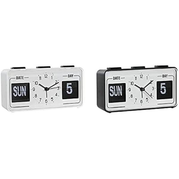 Väckarklocka - DKD Home Decor - Standard - PVC - Vit och Svart - 17 x 5 x 9 cm