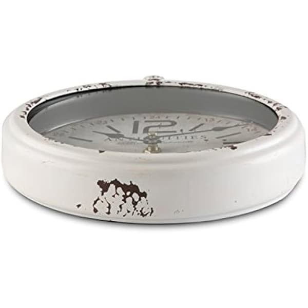 Klocka - VERSA - Versa 18190130 - Metall - Vit - 22x4,5x22cm