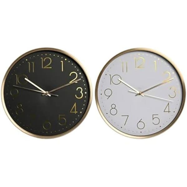 Väggklocka - HOME ESPRIT - Flerfärgad - Aluminium - 30 cm - Inomhus