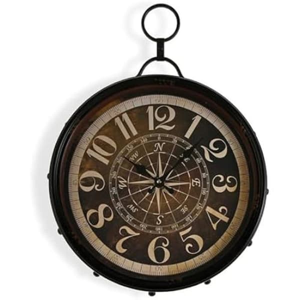 Väggklocka - VERSA - Flerfärgad - Metall - 56 x 41,5 x 7,5 cm - Modern stil