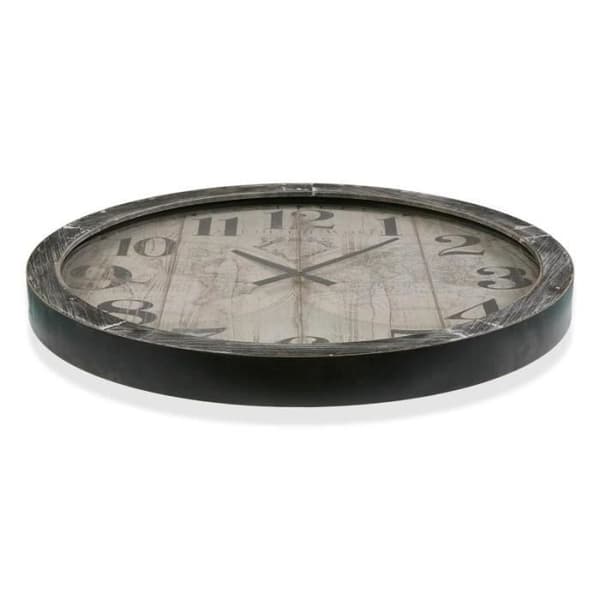 Väggklocka - Versa - Vintage - 76,5 x 6,5 x 76,5 cm - Trä - Grå