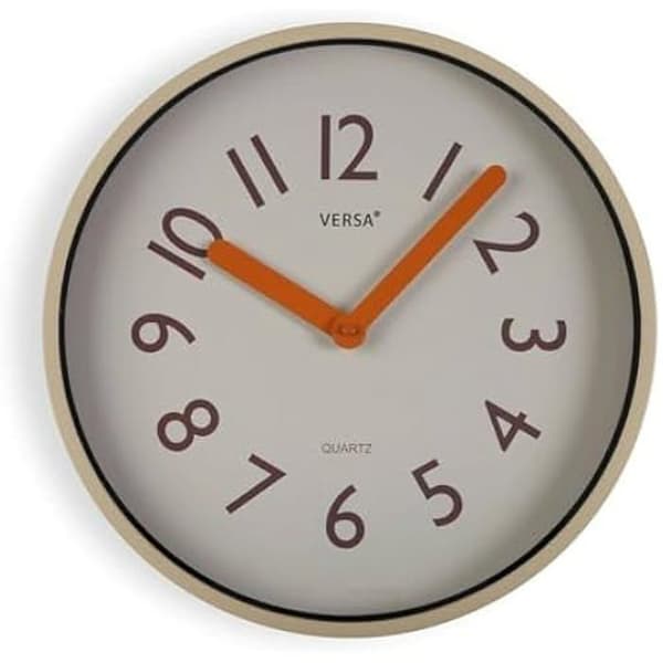 Väggklocka - VERSA - Modell S3412378 - Krämplast - 31,5 cm - Modern design
