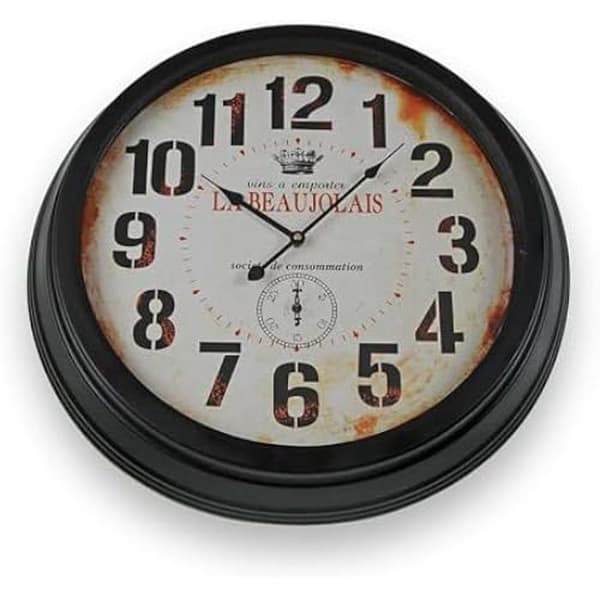 Väggklocka - VERSA - Beaujolais - Metall - Flerfärgad - 59,5 cm