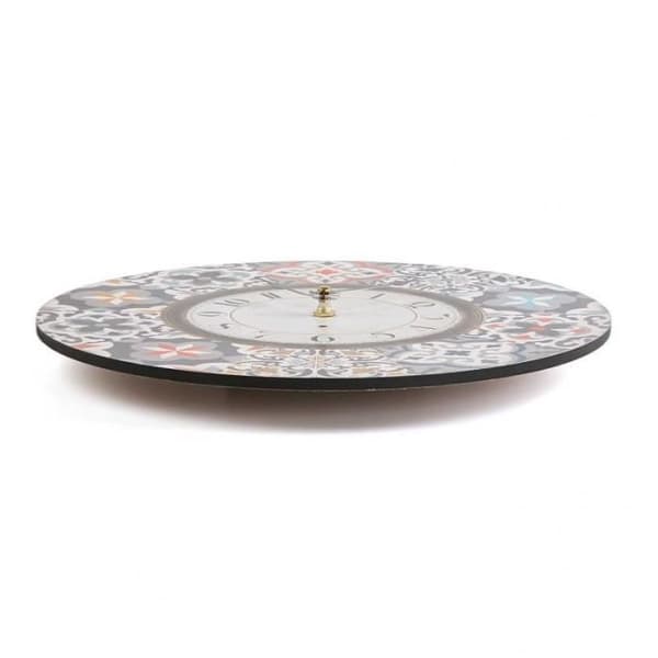 Väggklocka - Mosaik - 29 cm - Trä - Blå - Orange - Inomhus