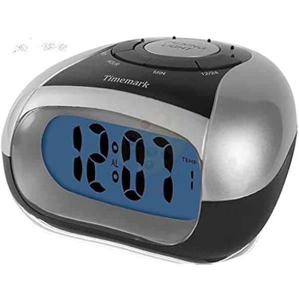 Skrivbordsklocka - IBIZA - Talande Modell - Bakgrundsbelyst Skärm - Fungerar med AA-batterier - Perfekt för vuxna