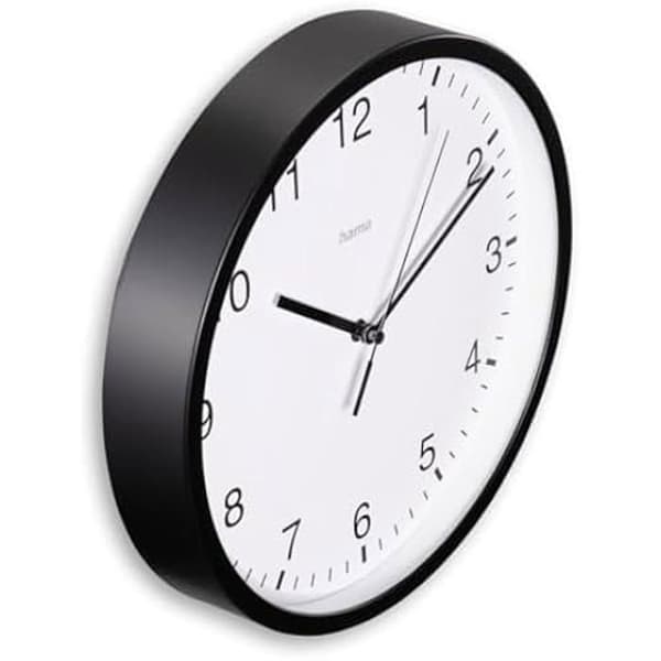 Väggklocka - HAMA - Elba - 25 cm - Tyst - Modern Design