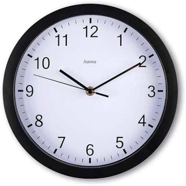 Väggklocka - HAMA - Elba - 25 cm - Tyst - Modern Design