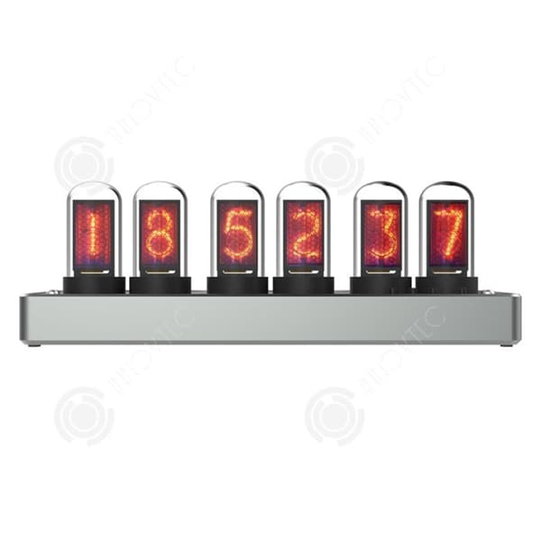 INN digital väckarklocka 20x7x7cm 5v trådlös styrning av omgivande ljus IPS färgskärm ljusrör föreslagen digital klocka