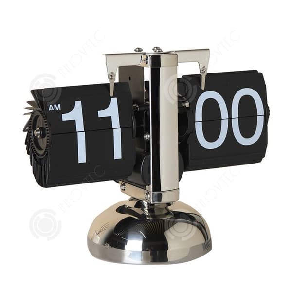INN Flip Clock 20,5x16cm Automatisk sida Vänd klocka Vardagsrum Hemmöbler Balans Mekanisk Säte Klocka Horlo