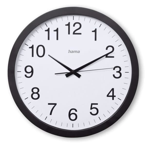 Väggklocka - HAMA - Aruba - Ø 40 cm - Tyst - Svart