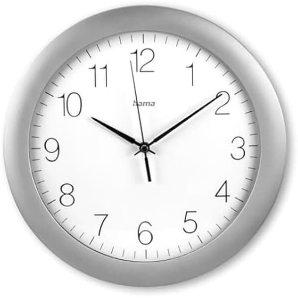 Väggklocka - HAMA - Tenerife - Radiostyrd DCF - Diameter 30 cm - Extra stor visning