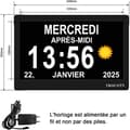 Miniatyrbild 3 av 6: 16 tums LED digital väggklocka, stor display, med fjärrkontroll, stor display, timer och nedräkning.