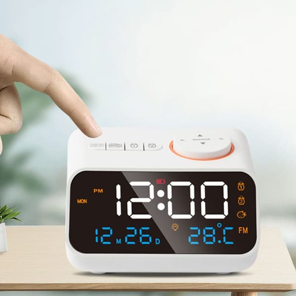 Smart väckarklocka - TD® - TD® modell - Temperatur och luftfuktighet - Justerbar skärm - Modern design