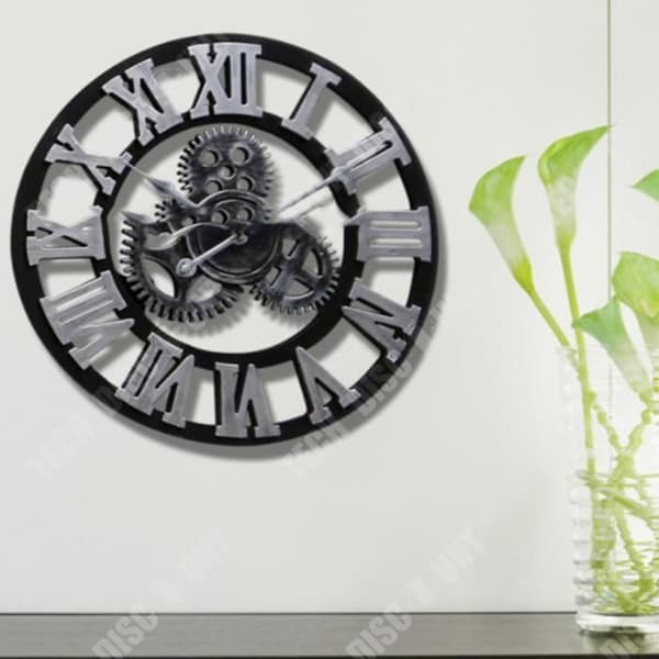 Stil europeisk salong väggklocka retro modern konst kreativ växel klocka personlig hem bar dekoration klocka