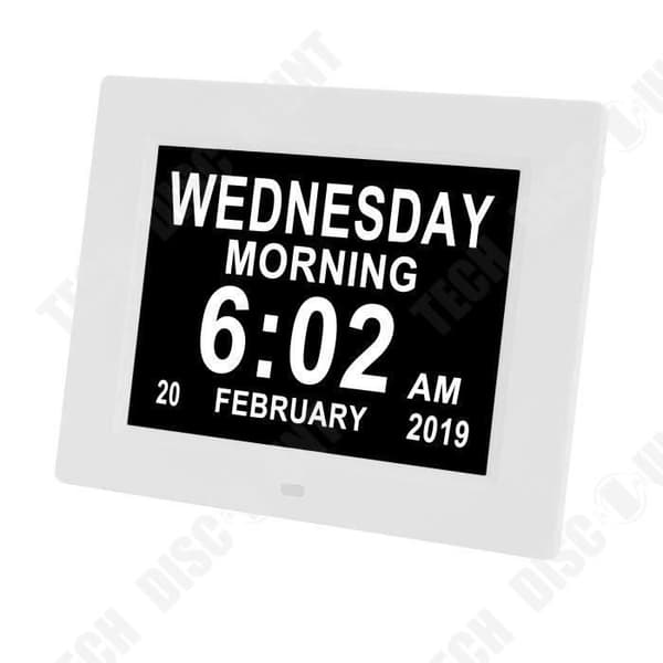 TD® LED Clock Display Kalender datum och tid trendigt och modernt för vardagen med flera funktioner fotovisning