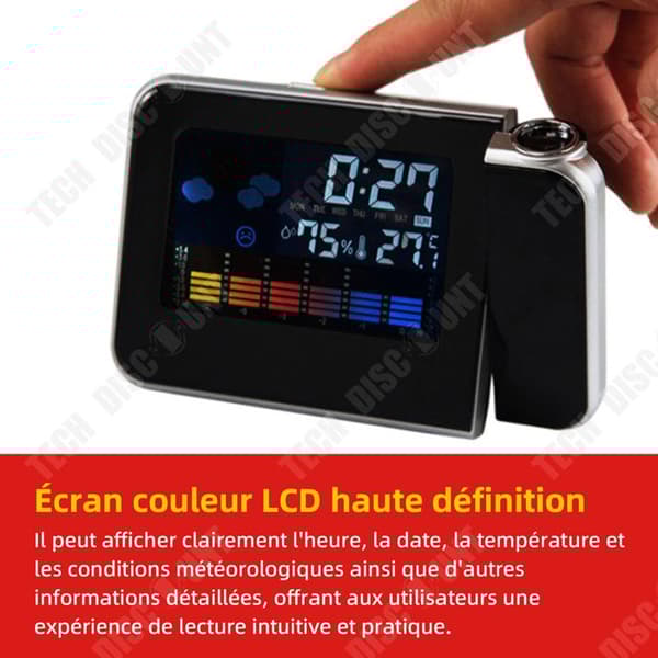 TD Ferrous digital väckarklocka elektronisk väckarklocka LCD digital väckarklocka morgonväckarklocka digital klocka temperatur display väckarklocka