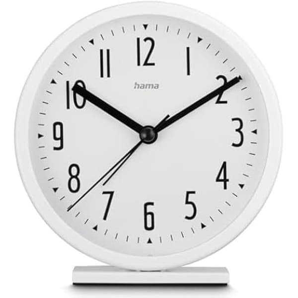 Väckarklocka - HAMA - Skye - Tyst mekanism - Svart urtavla - Modern design