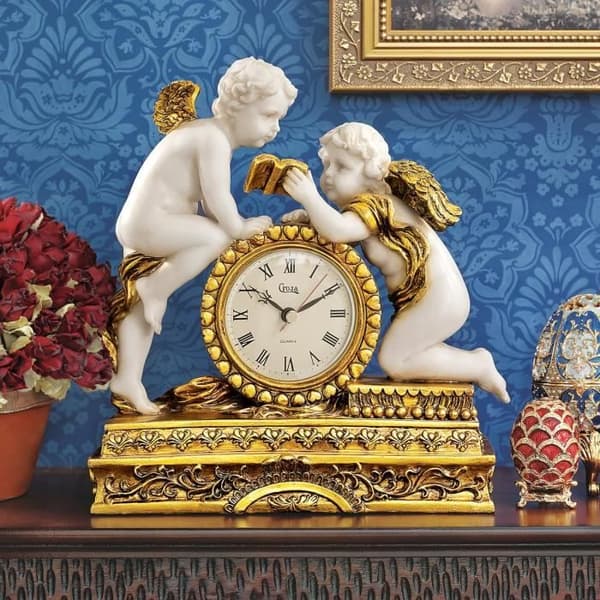 Kaminur med änglabild från Château Carbonne Design Toscano