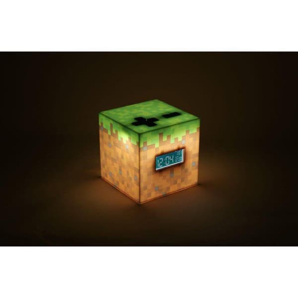 Minecraft PALADONE Väckarklocka - Gräsblock - Sunrise Music - Stämningsljus