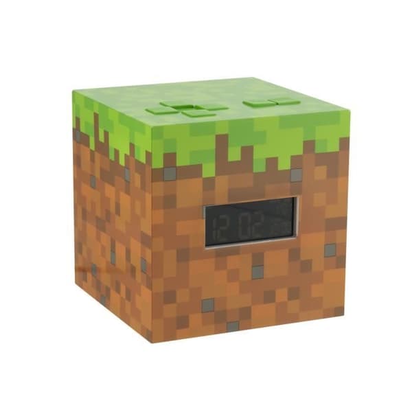 Minecraft PALADONE Väckarklocka - Gräsblock - Sunrise Music - Stämningsljus