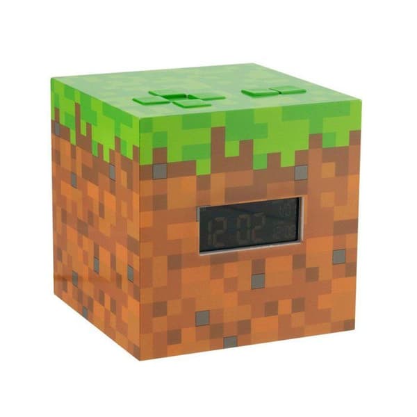 Minecraft PALADONE Väckarklocka - Gräsblock - Sunrise Music - Stämningsljus