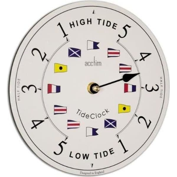 Väggklocka - Acctim - 24682 - Marin design - Tidvattensflaggor - Diameter 20 cm