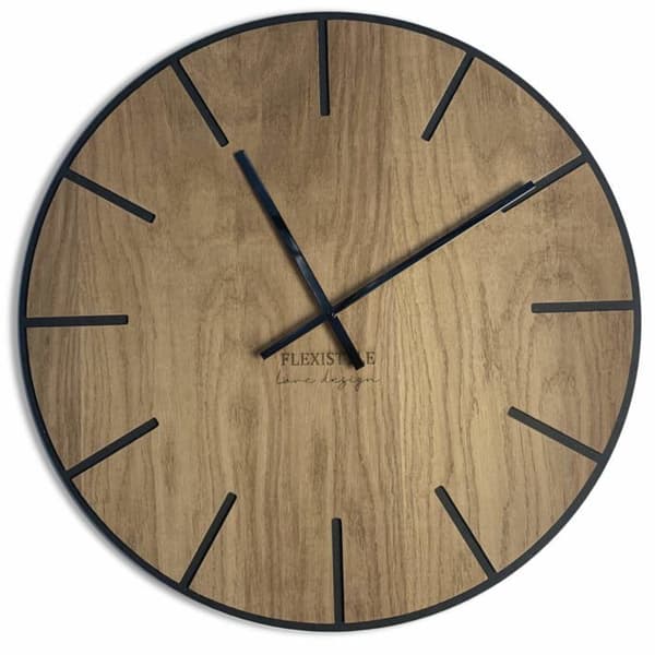 Klocka - Flexistyle pendel - z216-1d-1-x 60cm - EKO Stor väggklocka utan tickande ljud i Black Wood 60 cm