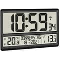 Miniatyrbild 2 av 3: TFA Dostmann 60.4521.01 Radiostyrd väggklocka 360 mm x 28 mm x 235 mm Svart stor skärm