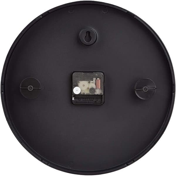 Grunder - 1013743-040-A60 - Amazon, rund väggklocka, 30,5 cm, lättläst, tyst, batteridriven, svart